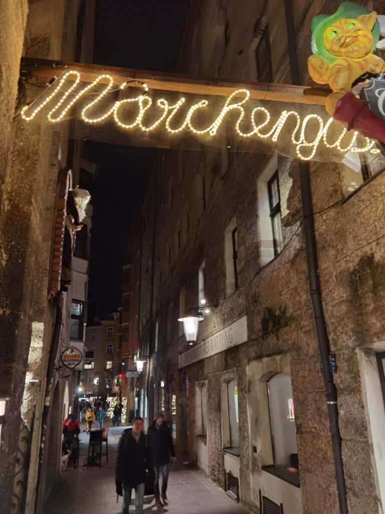 Im Advent wird die Kiebachgasse und Seilergasse zur Märchengasse in Innsbruck